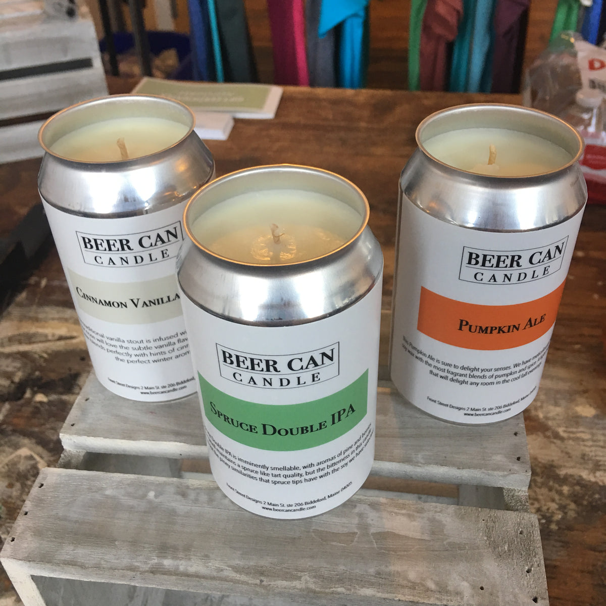 Old Vienna OV Beer Can Soy Wax Candle with Custom Scent