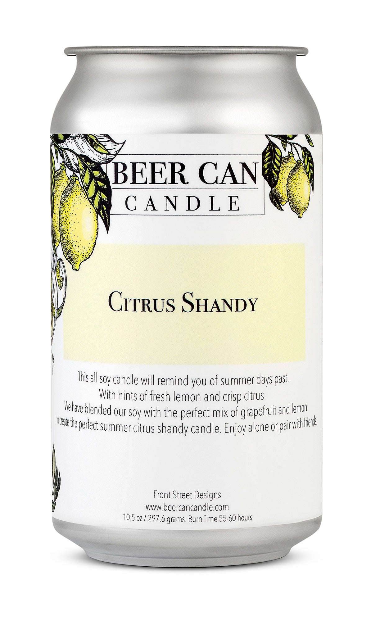 Soy Wax Blend Beer Can Candle - Citrus Shandy