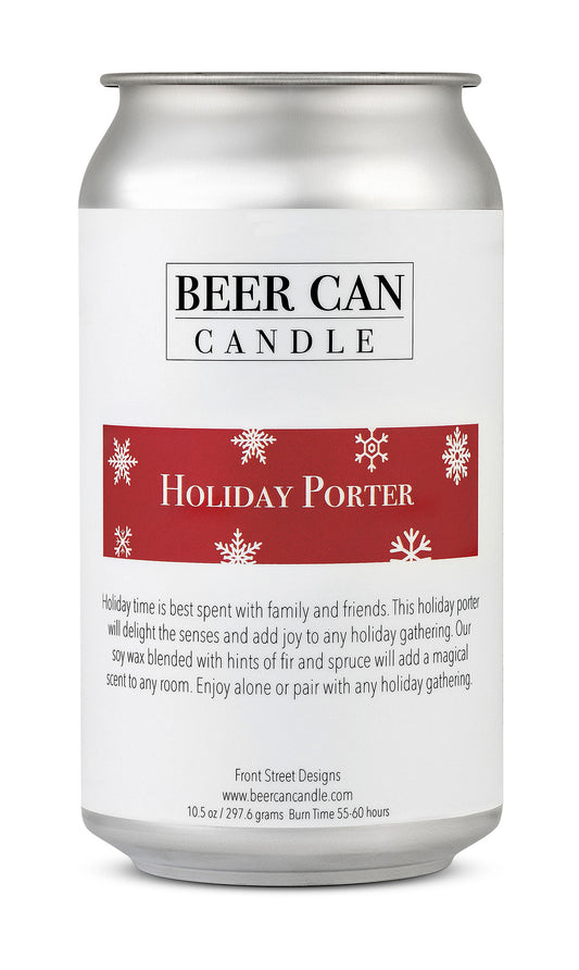 Soy Wax Blend Beer Can Candle - Holiday Porter