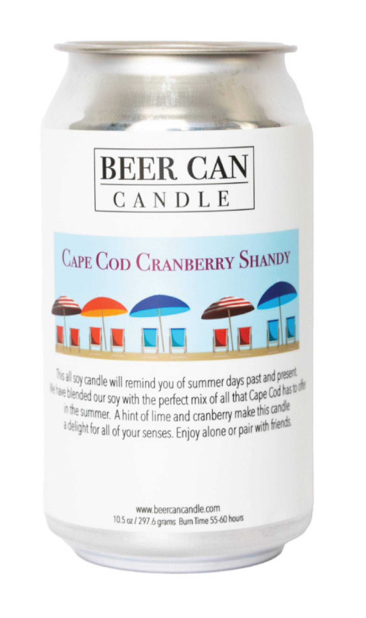 NEW Soy Wax Blend Beer Can Candle - Cape Cod Cranberry Shandy